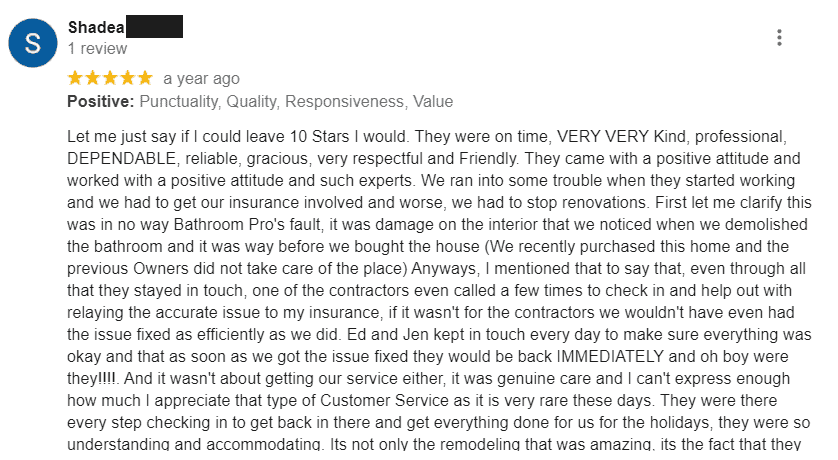 Bathroom Remodeling Review -Tinton Falls NJ 