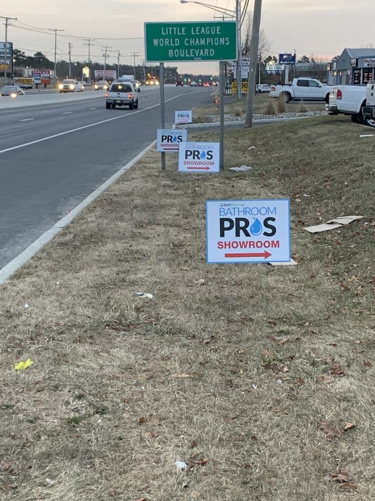 Showroom Signs Pointing To Showroom Bathroom Pros Of New Jersey