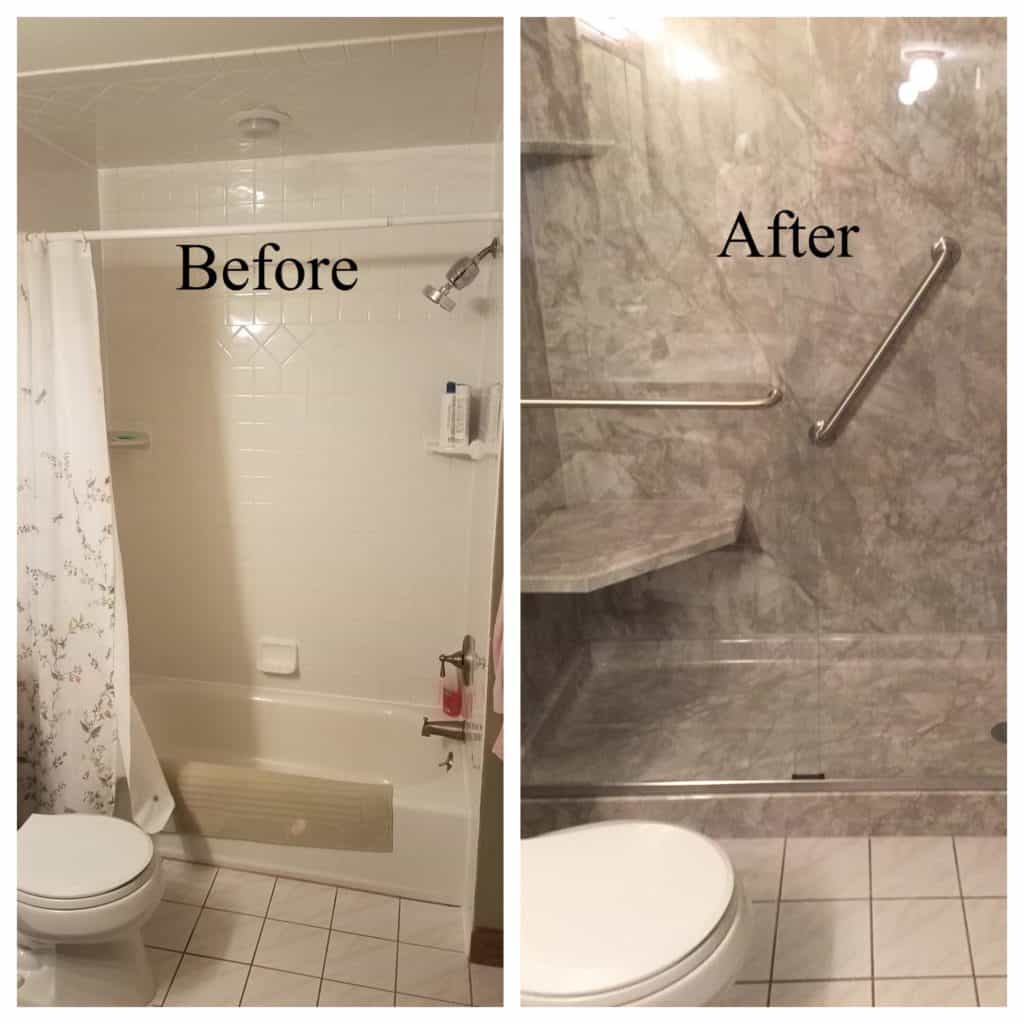Replacing tub with shower discount